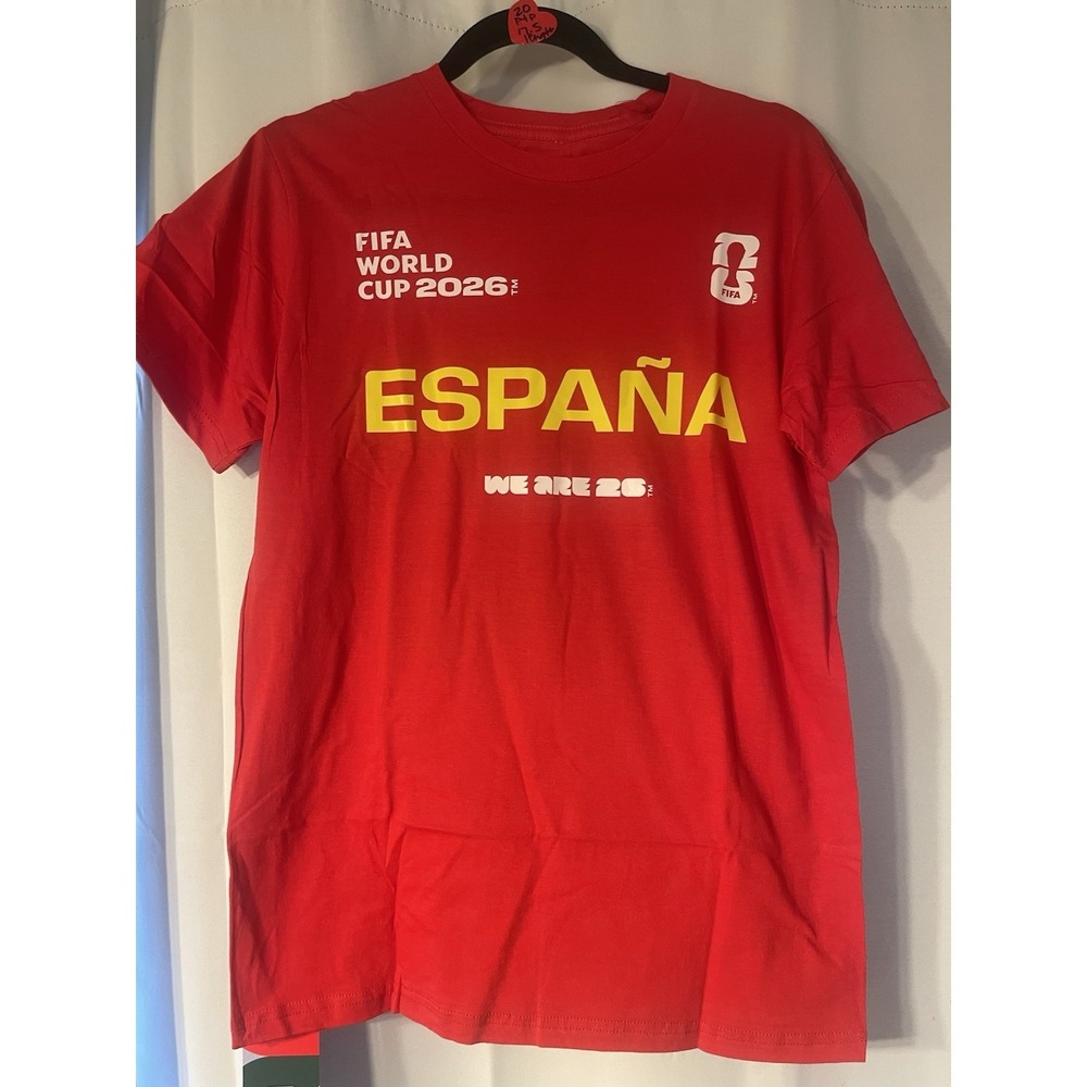 Official FIFA World Cup 2026 Spain España Red Tee Shirt Mens Large Licensed New